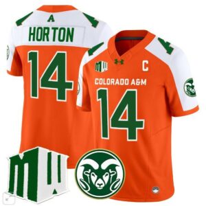 Tory Horton  #14 Colorado State Rams Home Vapor Patch   Orange Alternate