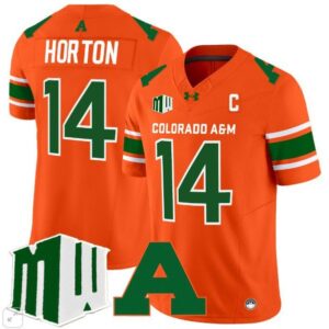 Tory Horton  #14 Colorado State Rams Home Vapor Patch College   Orange
