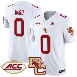 Treshaun Ward  #0 Boston College Eagles 2024 Vapor Patch   White