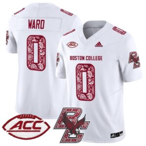 Treshaun Ward  #0 Boston College Eagles 2024 Vapor Patch Limited   White