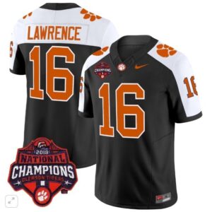 Trevor Lawrence  #16 Clemson Tigers National Champions   Black Alternate
