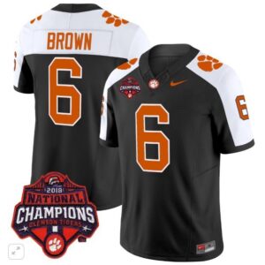Tyler Brown  #6 Clemson Tigers National Champions Patch   Black Alternate