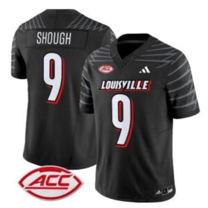 Tyler Shough  #9 Louisville Cardinals ACC Vapor Patch College   Black