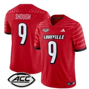 Tyler Shough  #9 Louisville Cardinals ACC Vapor Patch College   Red