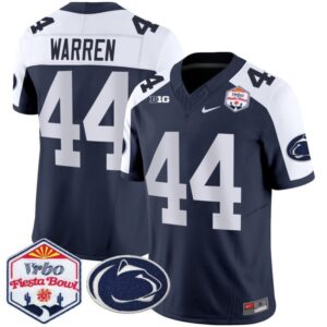 Tyler Warren  #44 Penn State Nittany Lions Fiesta Bowl Patch   Navy Alternate