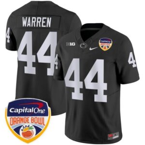Tyler Warren  #44 Penn State Nittany Lions Orange Bowl Patch   Black