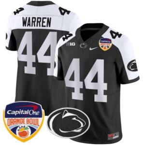Tyler Warren  #44 Penn State Nittany Lions Orange Bowl Patch   Black Alternate