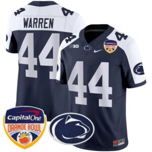 Tyler Warren  #44 Penn State Nittany Lions Orange Bowl Patch   Navy Alternate