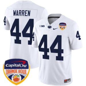 Tyler Warren  #44 Penn State Nittany Lions Orange Bowl Patch   White