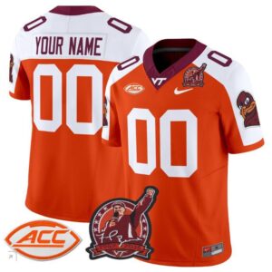 Virginia Tech Hokies Coach Frank Beamer Patch Custom    Orange Alternate