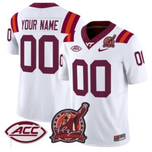 Virginia Tech Hokies Coach Frank Beamer Patch Custom    White