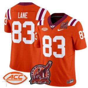 Virginia Tech Hokies Jaylin Lane  #83 Coach Frank Beamer Patch   Orange