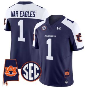 War Eagles  #1 Auburn Tigers Alabama Patch Vapor SEC   Navy Alternate
