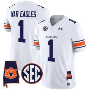 War Eagles  #1 Auburn Tigers Alabama Patch Vapor SEC   White