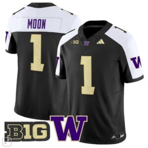 Warren Moon  #1 Washington Huskies Home Vapor B1G Patch   Black Alternate