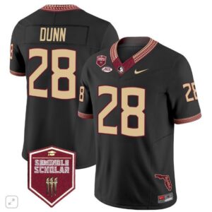 Warrick Dunn  #28 Florida State Seminoles Scholar Patch Vapor   Black