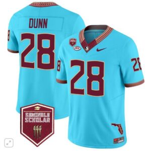 Warrick Dunn  #28 Florida State Seminoles Scholar Patch Vapor   Blue