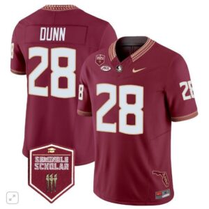Warrick Dunn  #28 Florida State Seminoles Scholar Patch Vapor   Maroon