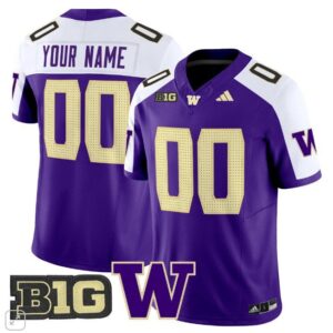 Washington Huskies Custom  Home Vapor B1G Patch   Purple Alternate