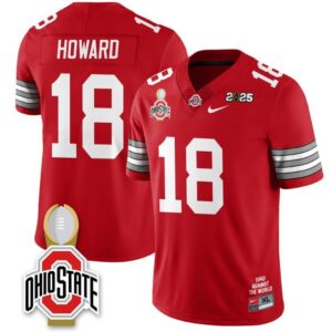 Will Howard  #18 Ohio State Buckeyes 2025 National Champions   Red