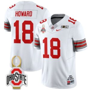 Will Howard  #18 Ohio State Buckeyes 2025 National Champions   White