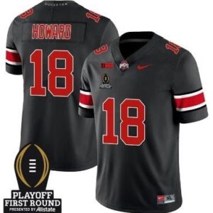 Will Howard  #18 Ohio State Buckeyes Playoff First Round Patch   Black