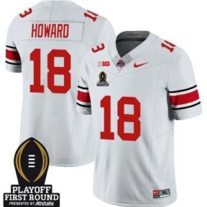 Will Howard  #18 Ohio State Buckeyes Playoff First Round Patch   White