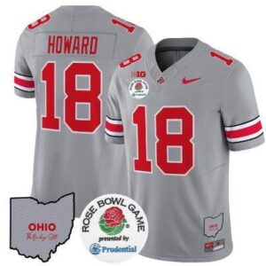 Will Howard  #18 Ohio State Buckeyes Rose Bowl Vapor   Gray