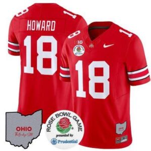 Will Howard  #18 Ohio State Buckeyes Rose Bowl Vapor   Red
