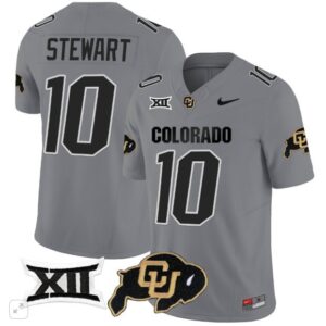 Xavier Weaver  #10 Colorado Buffaloes Vapor Big 12 Patch   - Gray