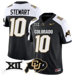 Xavier Weaver  #10 Colorado Buffaloes Vapor Big 12 Patch   Black Alternate