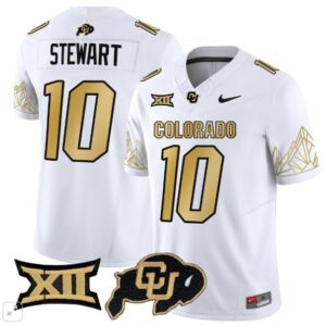 Xavier Weaver  #10 Colorado Buffaloes Vapor Big 12 Patch   White Gold
