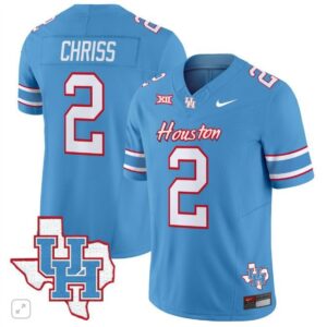 Zeon Chriss  #2 Houston Cougars Oilers Inspired Vapor Map   Blue