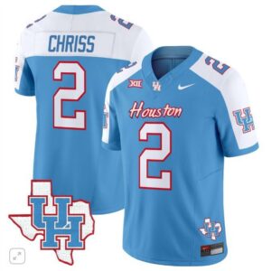 Zeon Chriss  #2 Houston Cougars Oilers Inspired Vapor Map   Blue Alternate