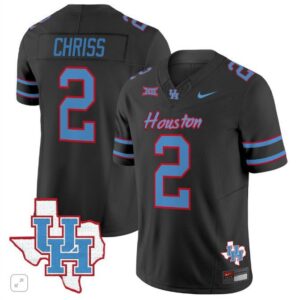 Zeon Chriss  #2 Houston Cougars Oilers Inspired Vapor Map Patch   Black