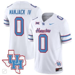 Zeon Chriss  #2 Houston Cougars Oilers Inspired Vapor Map Patch   White