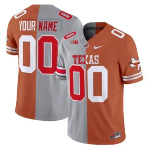 Custom Ohio State Buckeyes and Texas Longhorns Jersey Name, Number Stitched