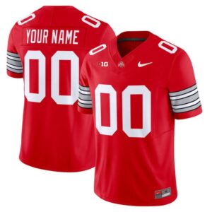 Custom Ohio State Buckeyes Jersey Heritage Stripe 2025-26 Limited Stitched Red