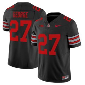 Eddie George Jersey #27 Ohio State Heritage Stripe 2025-26 Stitched Black