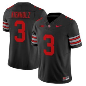 Lincoln Kienholz Jersey #3 Ohio State Heritage Stripe 2025-26 Stitched Black