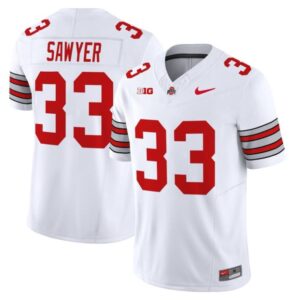 Jack Sawyer Jersey #33 Ohio State Heritage Stripe 2025-26 Stitched White