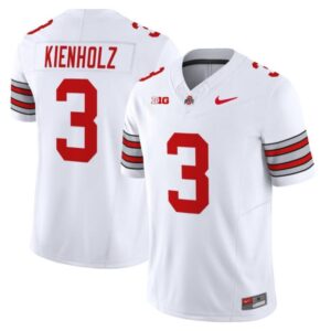 Lincoln Kienholz Jersey #3 Ohio State Heritage Stripe 2025-26 Stitched White