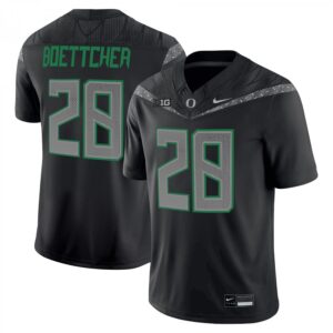 Bryce Boettcher Jersey #28 Oregon Ducks 2025 Vapor Limited V2 Stitched Black