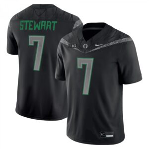 Evan Stewart Jersey #7 Oregon Ducks 2025 Vapor Limited V2 Stitched Black