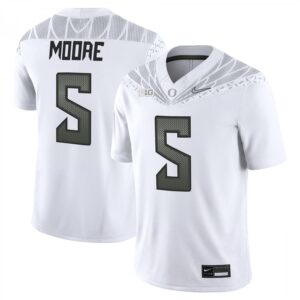 Dante Moore Jersey #5 Oregon Ducks 2025 Vapor Limited V2 Stitched White