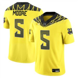 Dante Moore Jersey #5 Oregon Ducks 2025 Vapor Limited V2 Stitched Yellow