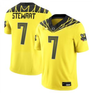 Evan Stewart Jersey #7 Oregon Ducks 2025 Vapor Limited V2 Stitched Yellow