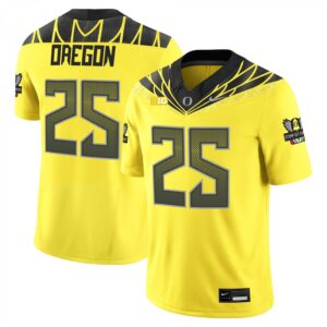 Oregon Jersey #25 Oregon Ducks 2025 Vapor Limited V2 Stitched Yellow