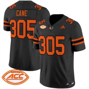 Cane Jersey #305 Miami Hurricanes 2025 Vapor Limited Stitched Black
