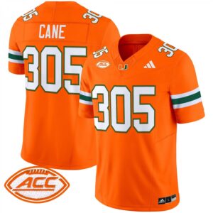 Cane Jersey #305 Miami Hurricanes 2025 Vapor Limited Stitched Orange